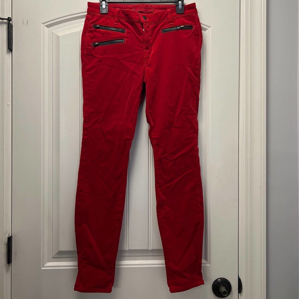 J Brand Vibrant Red Skinny Pants